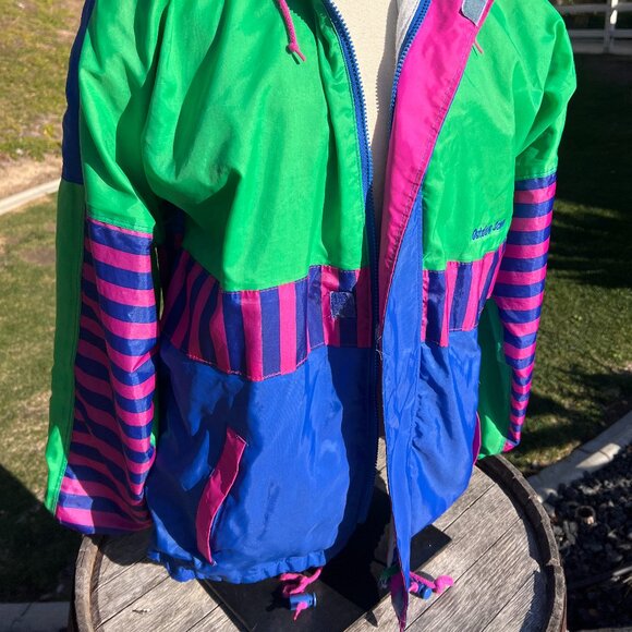 90's Colorful Windbreaker - Lightweight Ski Jacket - Size Small - Outdoor Scene - Picture 12 of 14